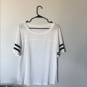 Socialite Striped Sleeve T Shirt